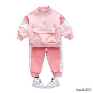 Set di abbigliamento Nuova primavera autunno vestiti per neonata bambini pantaloni giacca casual 2 pezzi/set costumi sportivi abiti per neonati bambini