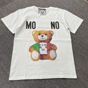 Italia Marche Comfort Colori Magliette Orso di peluche Lettera Stampa grafica Tempo libero Moda Durevole Qualità Coppia Designer Nero Bianco Uomo Donna Abbigliamento T-shirt e4