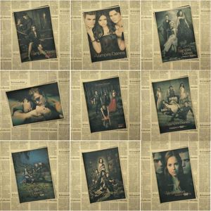 Wandaufkleber The Vampire Diaries Vintage Retro Matt Kraftpapier Antik Poster Aufkleber Home Decora