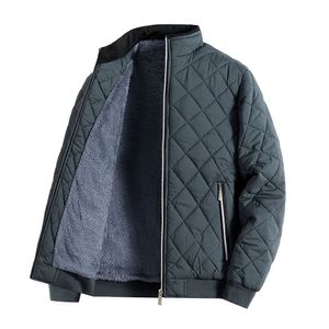 KOODAO Winterjacken für Herren mit Fellimitat, Fleece, gepolstert, warm, modisch, lässig, Kragen, Polyester, Schwarz, Grau, 231108