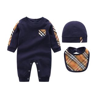 Estate neonati baby maniche corta romper bunco per cappelli da 3 pezzi set da ragazzo salto per bambini in pigiama abiti da bambino