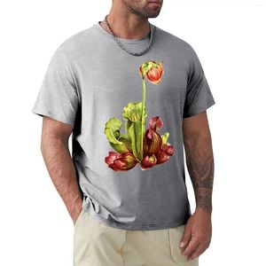 Men's Polos Sarracenia Purpurea - The Purple Pitcher Plant T-Shirt Oversized T Shirt Plain Men