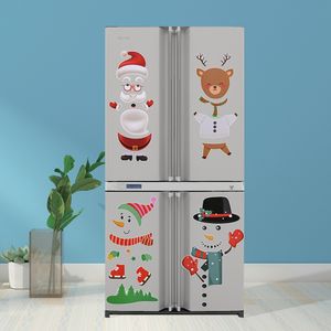 Decorazioni natalizie Adesivo creativo per frigorifero di Natale Nuovo adesivo magnetico per frigorifero alce vecchio cartone animato