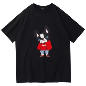 DSQ2 DSQICON2新しいメンズプリントシャツTシャツブランドブランドシンプルなストリート半袖のカジュアルクラシックファッションパーソナリティトレンド