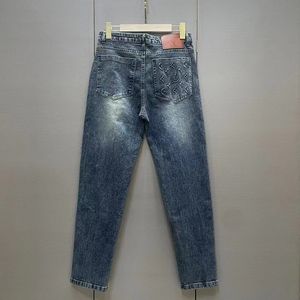 Calças de brim calças de brim jeans masculinos fino encaixe nova marca na moda versátil calças retas bordado quilting rasgado marca vintage calça masculina moda jeans M-4XL