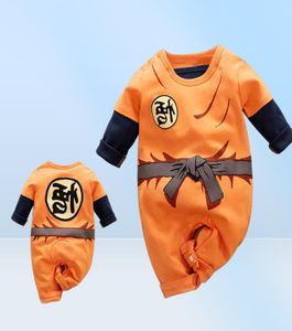 Ubrania noworodka chłopca Romper 100 Bawełna smok dbz Ball z kombinezon Halloween kostium niemowlęcy Jumpsuits z długim rękawem odzież Q094328528