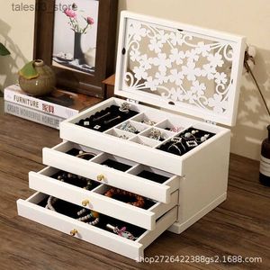 Jewelry Boxes Necklace Jewelry Organizer Box Bracelet Wood Jewelry Case Ring Earring Drawer Display Trinkets Plastic Storage Separators Boxes Q231109