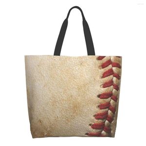 Sacs à provisions femmes sac à bandoulière Vintage Baseball Sport grande capacité épicerie fourre-tout pour dames
