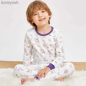 Pyjamas barnpojke pyjamas för 3-14 år vinterlång ärm pyjamas kostym baby flicka kläder småbarn bomulls sömnkläder barn sömn pyjamasl231108