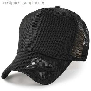 Stingy Brim Hats 2022 Sommer dünner gebogener Peak Mesh Truck Hut Papa Angeln Sonne C Großer Kopf Mann Plus Size Sport Baseball Cs 56-60 cm 60-65 cm L231109