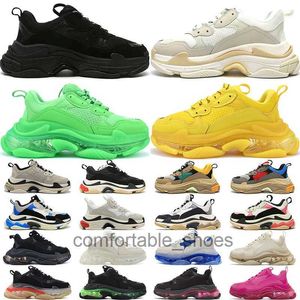 Designerskie Triple S Casual Shoes Men Men Platforma Platforma Przestępcy Clear Black White Beige Dark Red Red Green Teens Treners Buts Outdoor But