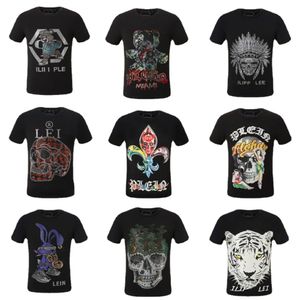 Mens Tshirt Designer PP Skull Diamond T Shirt Kort ärm Dollar Brown Bear Märke O-Neck High Quality Skulls T-shirt Polo Shirt T Shirts For Man T Shirt Dress