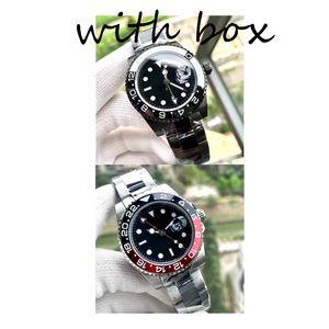 Herrklocka AAA Mechanical Designer Watch High Quality Classic Casual Dhgate Montre de Luxe GMT 41mm Sapphire Watch Black Dial SB006 C23