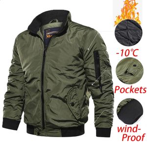 Giubbotti da uomo Giubbotti militari da uomo Cappotto Autunno Inverno Bomber Casual Giacca militare antivento da esterno Maschile 5XL Plus Size 231109