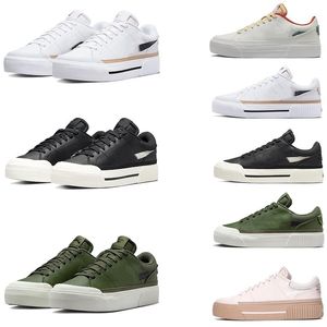 Ritorno a scuola Court Legacy SLP WMNS ALTA QUALITÀ Ascensore Scarpe da studente Serie Low Top Classico Tutte le partite Sport per il tempo libero Uomo Piattaforma Donna Piccole scarpe bianche Taglia grande 11 12