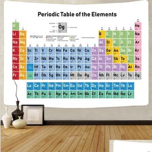 Tapestries Table Of Elements Tapestry Chemistry Science Education Wall Blanket Cloth Bedroom Dorm Decor Hanging Drop Delivery Home Ga Dh2Xj