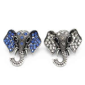 Armreif Verkauf 2 teile/los Ingwer Strass Elefanten Druckknöpfe Passen 18mm Armbänder Für Frauen Diy JewelryBangle