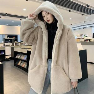 Kvinnors päls elegant dam minkrock blixtlås jacka faux överrock harajuku överdimensionerade lösa jackor och rockar koreanska