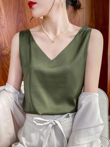 Женские блузкие рубашки Женщины летняя шелк v-образный вырезок.