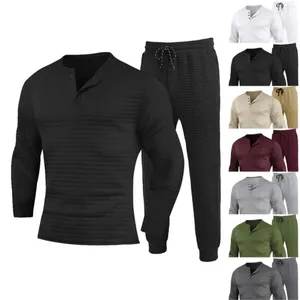 Herren-Trainingsanzüge, Herrenanzug, schmale Passform, zweireihig, große und große Jacke, Trainingsanzug, 2-teiliges Sweatsuit-Set, lang geschnitten