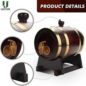 Bar Tools UNESION 1.5/3L WOOWE WINE Barrel Oak Beer Brewing Equipment Rum Pot Whisky Wine Bar Tools Wedding Decoration Home Brew Beer Tools 231109