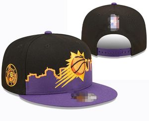 Phoenix''Suns''ball Caps 2023-24 UNISEX Baseball Cap Snapback Hat Finals Mistrzów szatnia 9Fifty Sun Hat Hafdery Spring Summer Cap Hurtowe czapki A2