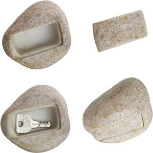 Faux Stone Key Holder Resin Boxes Fake Rock Key Hider Decoration for Indoor Outdoor Yard Garden Hide A House Spare Key Lock Box Outside Waterproof Safe Storage Box