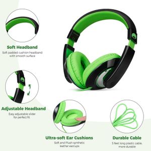 Earphones Comfort Kids Adult Headphones Lightweight Kids Boys Girls Teens OverEar Headphones Wired 3.5mm (for CD DVD Player Tablet PC Phone