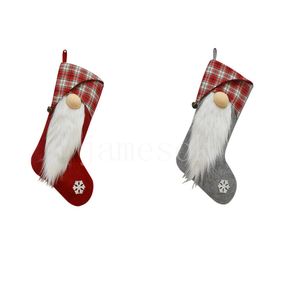 Juldekoration gnome strumpor 3D plysch svenska nissar eldstad hängande strumpfåsar för semester xmas dd4862946030