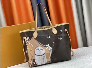 Alta Qulity Luxurys Mulheres Designers Cat Letter Bags Luxurys Mulheres Bolsa de Ombro Messenger Bags Estilo Clássico Moda Bolsa Lady Totes Bolsas Bolsa Carteira 2 PCS