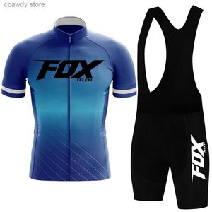 Herrspårspår Teyi Team Cycling Jersey Set Man Summer Mtb Race Cycling Clothing Short Seve Ropa Ciclismo Outdoor Riding Bike Uniform T231109