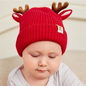 Cappello per bambini di Natale Etichettatura dei cervi Cappelli per bambini e ragazzi lavorati a maglia europei e americani