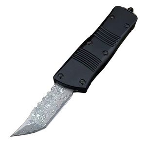 Coltello tattico automatico MT UT di fascia alta piccolo VG10 Lama in acciaio di damasco CNC 6061-T6 Coltelli regalo EDC con borsa in nylon