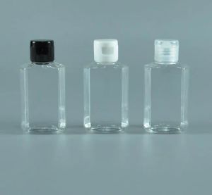 Partihandel transparent förpackningsflaskor resor mini plastflaska med flip topp cap 60 ml clear sex filp flaska hand sanitizer makeup provflaskor enkla