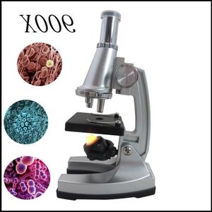 Freeshipping 100x 400x 900xstudent zabawki monokularny mikroskop biologiczny dla początkujących edukacyjnych, aby nauczyć się naukę i urodziny mikrokosmos