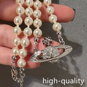 Designer Charm Armband Letter Vivian Chokers Luxury Women Fashion Jewelry Metal Pearl Armband Cjeweler Westwood and the Box