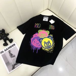 Moschino Italien Marken Farben T-Shirts Plüschbär Brief Grafikdruck Freizeit Mode Qualität Paar Designer Schwarz Weiß Herren Damen Kleidung T-Shirts 4SXS