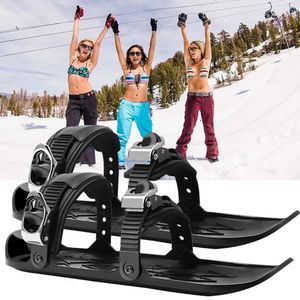 Fixações de snowboard Botas de esqui Patins de esqui Outdoor Snowboards Ajustáveis Wear Esistant Bindings Skiboard Universal para neve curto preto Snowboard 231109