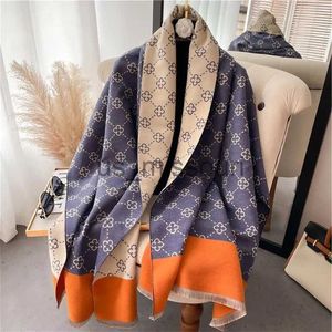 Schals 2023 Marke Warme Kaschmir Poncho Schal Schal Luxus Druck Dicke Pashmina Winter Decke Wraps Bufanda Casual Hijab Stolen Echarpe J231109