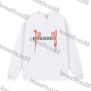 Mens hoodies tröja designer präglade långärmad bomull runda hals tröja kvinnor tröjor lösa pullover överdimensionerad hoodie