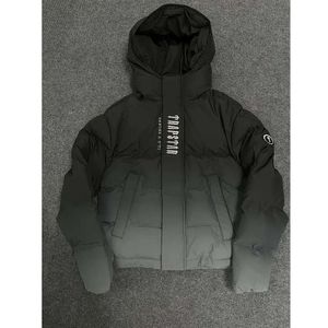 2023 Trapstar London Decoded Hooded Puffer 2.0 Gradient Black Jacket Embroidered Thermal Hoodie Men Winter Coat Tops ESS