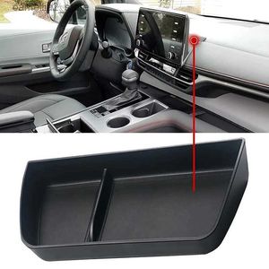 Bilarrangör Sienna Dashboard Storage Box för Toyota Sienna 2021 2022 2023 Center Console Hidden Tray Behind Screen Car Accessories Organizer Q231109