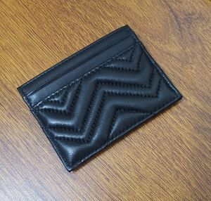New Famous G Designer Real Leather card holder Fashion business cards case min wallet gift box