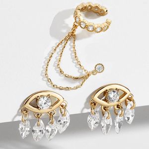 Backs Earrings Fashion Rhinestone Clip On Fake Cartilage Mixed Earring Sets For Women Men No Pierced Wedding Jewelry Wholesale