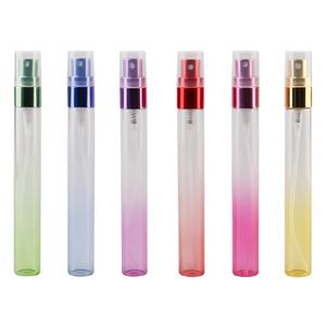 10 ml Farbsprühflasche, tragbare Reise-Parfümflaschen, Glas-Kosmetikflaschenbehälter