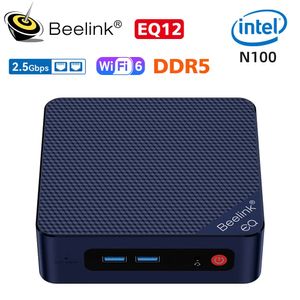 Beelink EQ12 Intel 12th N100 DDR5 Mini PC 8GB 16GB 500GB NVME SSD Dual Lan Type C Computador para jogos VSMini S12 Pro