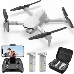 F10-1080P Wifi FPV Drone with 1080P HD Camera, Headless Mode 3D Flips, RC Quadcopter for Beginners Silver white