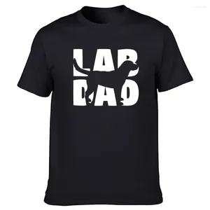 T-shirt da uomo Lab Dad Labrador Retriever Regalo per cani Papà Grafica in cotone Streetwear Manica corta O-Collo T-shirt compleanno