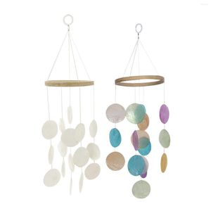 Estatuetas decorativas shell wind sinos simpatia memorial windchimes para home ao ar livre e ornamento interno