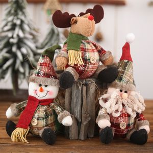 Neue Weihnachtsdekorationen, Gingham-Knopf, Kugel, Weihnachtsanhänger, fetter Schneemann, Elch, Schmuck im Großhandel